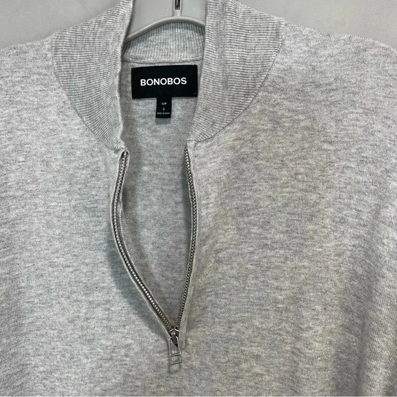 BONOBOS Slim Fit Half Zip Sweater . - Picture 7 of 13